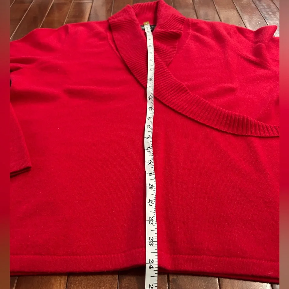 Jones New York Women's Red Cowl Neck 100% Cashmere Sweater Size XL - Picture 5 of 9